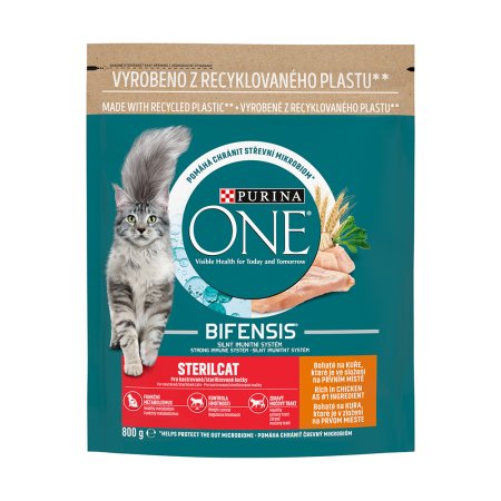 Purina One Bifensis Sterilcat s kuřetem a pšenicí 800 g