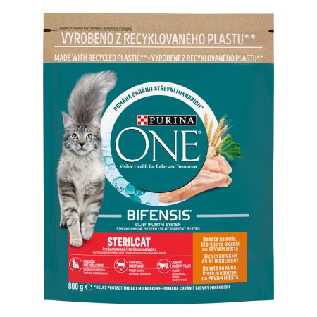 Purina One Bifensis Sterilcat s kuřetem a pšenicí 800 g