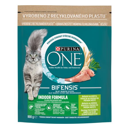 Purina One Bifensis Indoor s krůtou a celozrnnými obilovinami 800 g
