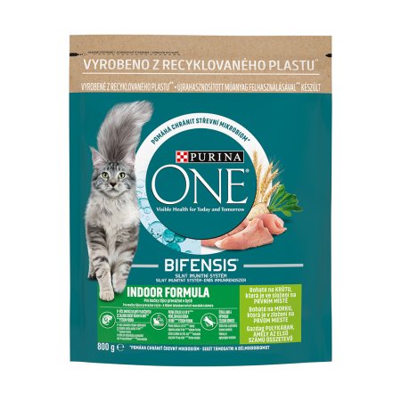 Purina One Bifensis Indoor s krůtou a celozrnnými obilovinami 800 g