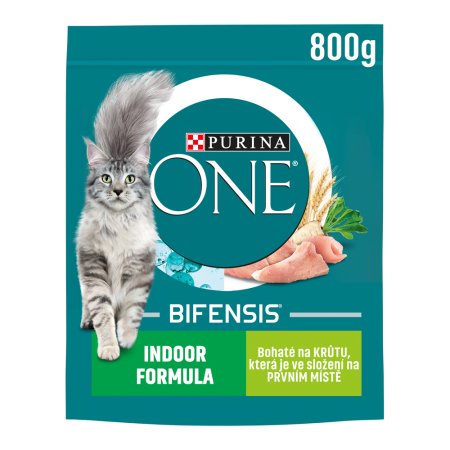 Purina One Bifensis Indoor s krůtou a celozrnnými obilovinami 800 g