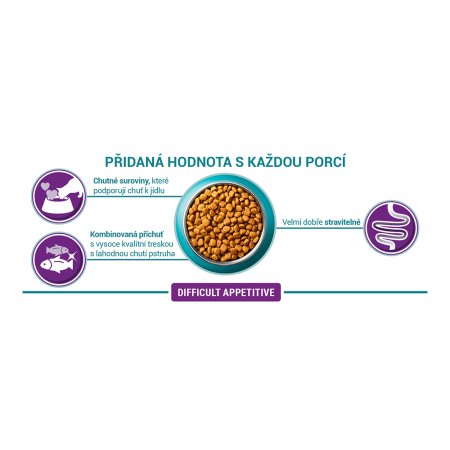 Purina One Bifensis Difficult Appetite s treskou a pstruhem 800 g