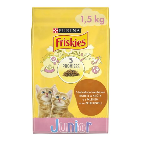 Friskies Junior kuře se zeleninou a mlékem 1,5 kg