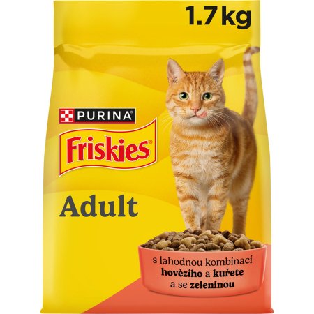 Friskies s hovězím, kuřetem a přidanou zeleninou 1,7 kg