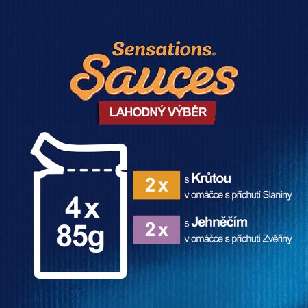 Felix Sensations Sauces Multipack s krůtou a jehněčím v och.om 4 x 85 g