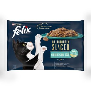 Felix Deliciously Sliced Multipack losos tuňák treska platýs v želé 4 x 80 g