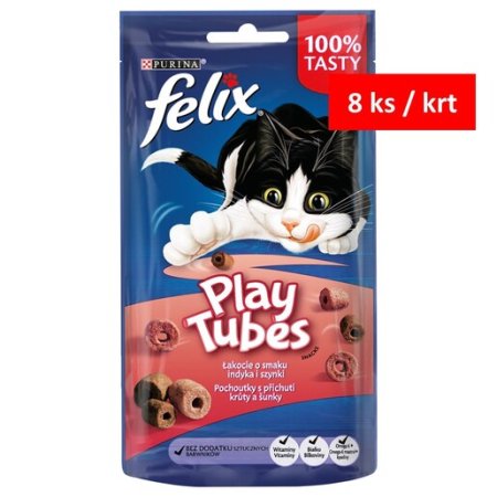 Felix Play Tubes s příchutí krůty a šunky 50 g 