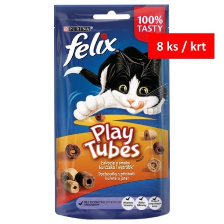 Felix Play Tubes s příchutí kuřete a jater 50 g 