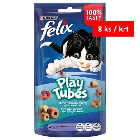 Felix Play Tubes s příchutí pečených ryb a krevet 50 g 