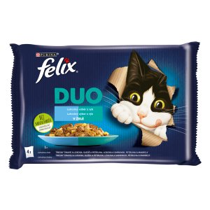 Felix Fantastic Duo Multipack treska a losos losos a sardinky sleď a pstruh pstruh a makrela 4 x 85 g