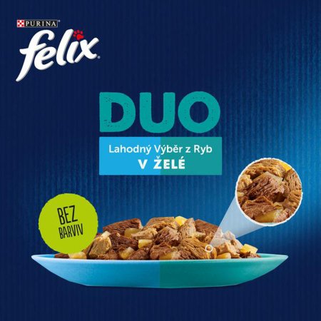 Felix Fantastic Duo Multipack treska a losos losos a sardinky sleď a pstruh pstruh a makrela 4 x 85 g