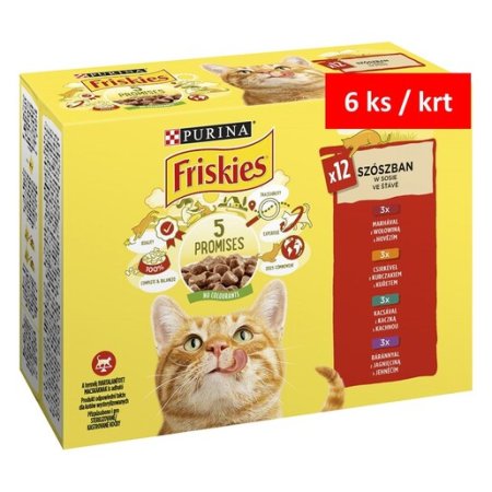 Friskies Multipack kuře hovězí jehněčí kachna ve šťávě 12 x 85 g 