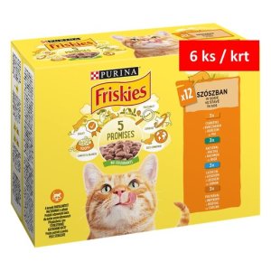 Friskies Multipack kuře kachna losos krůta ve šťávě 12 x 85 g