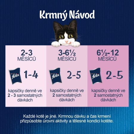 Felix Fantastic Junior Multipack s kuřetem a lososem v želé 4 x 85 g 