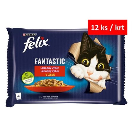 Felix Fantastic Multipack s králíkem a jehněčím v želé 4 x 85 g