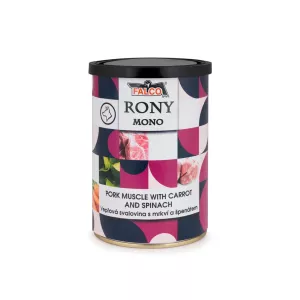 RONY MONO vepřová svalovina s mrkví a špenátem 400g