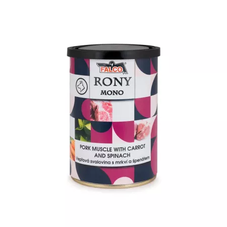 RONY MONO vepřová svalovina s mrkví a špenátem 400g