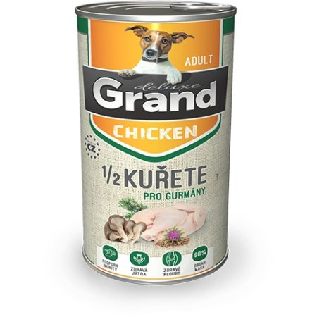 GRAND deluxe 100% Kuřecí s 1/2 kuřete Adult 1300 g