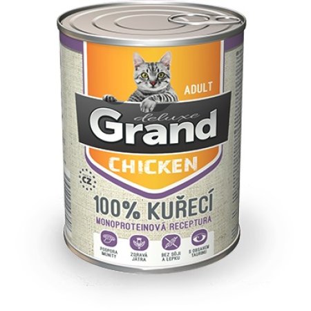 GRAND deluxe 100% Kuřecí pro kočku Adult 400 g