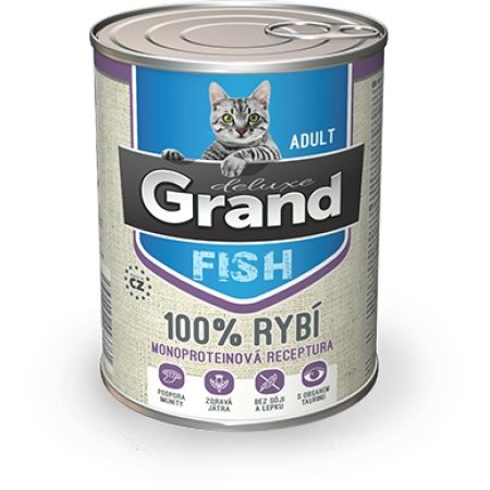 GRAND deluxe 100% Rybí pro kočku Adult 400 g