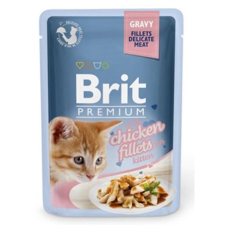 Brit Premium Cat Delicate Fillets in Gravy Chicken for Kitten 85g