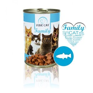 FINE CAT Family konzerva pro kočky s RYBOU 415g