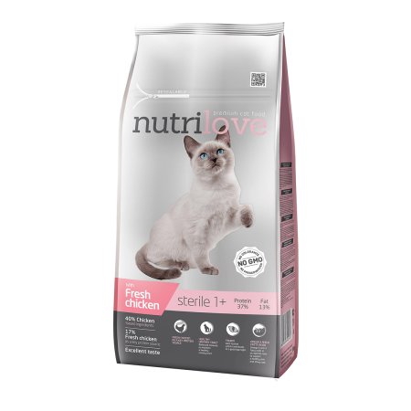 Nutrilove GRANULE pro kočky STERILE s čerstvým kuřecím 7kg