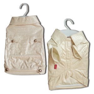 Kabátek Croco Artificial Leather White M