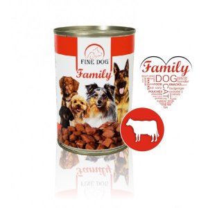 FINE DOG Family konzerva pro psy s HOVĚZÍM 415g