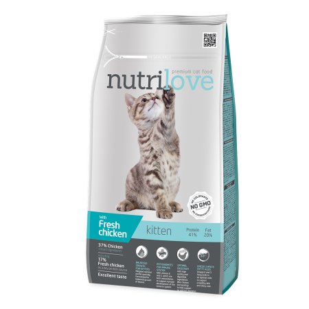 Nutrilove Kitten GRANULE pro koťata s kuřecím masem 1,4kg