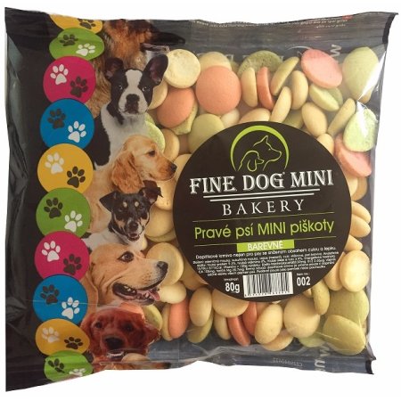 Fine Dog MINI Piškoty barevné 80g