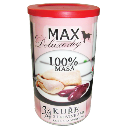 MAX deluxe 3/4 kuřete s ledvinkami 1200g