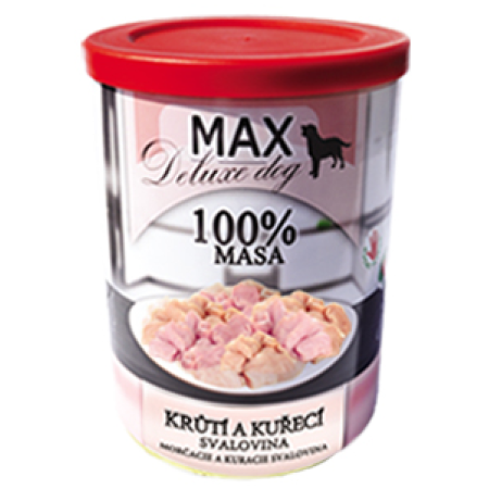 MAX deluxe krůtí a kuřecí svalovina 400g