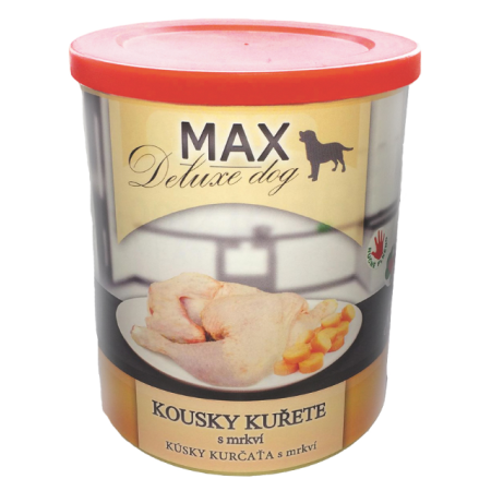 MAX deluxe kousky kuřete s mrkví 800g