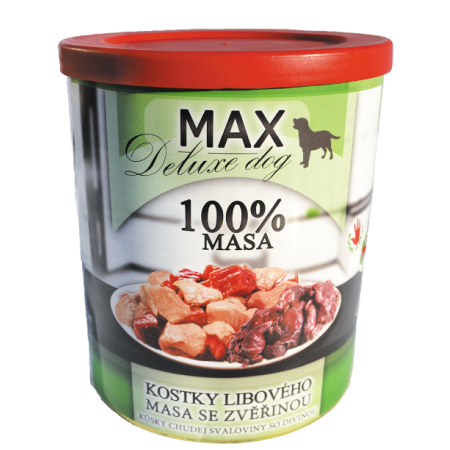 MAX deluxe kostky libové svaloviny se zvěřinou 800g