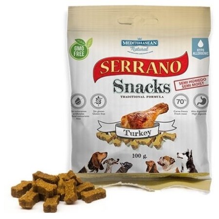 Serrano Snack Meditky tréninkové kostičky krůtí 100g