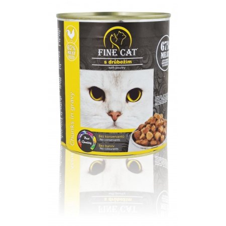 Fine Cat konzerva pro kočky s drůbežím 830g