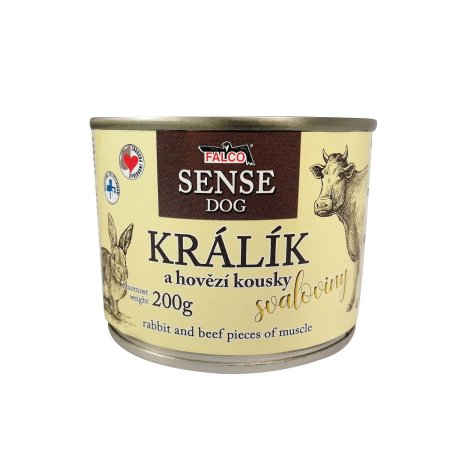 FALCO SENSE DOG králík a hovězí 200g