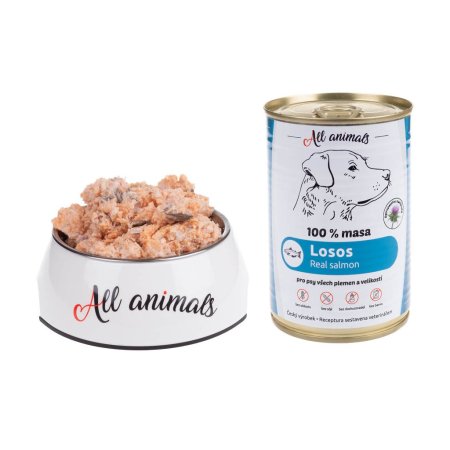 All Animals DOG losos mletý 400g