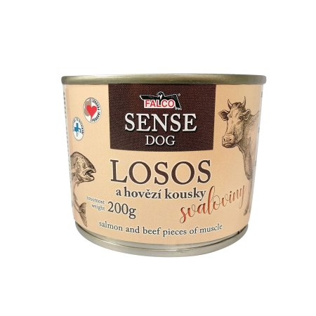 FALCO SENSE DOG losos a hovězí 200g