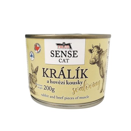 FALCO SENSE CAT králík a hovězí 200g