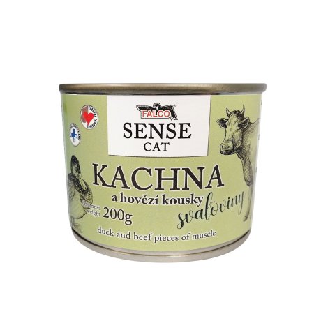 FALCO SENSE CAT kachna a hovězí 200g