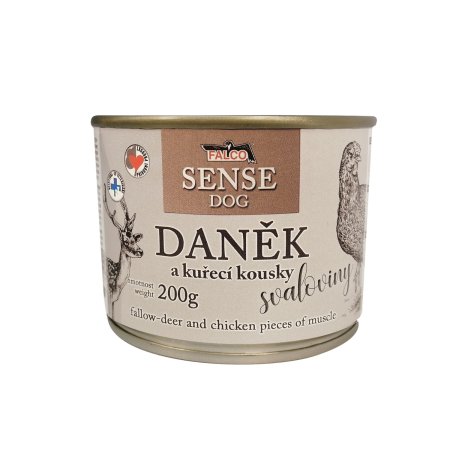 FALCO SENSE DOG daněk a kuře 200g