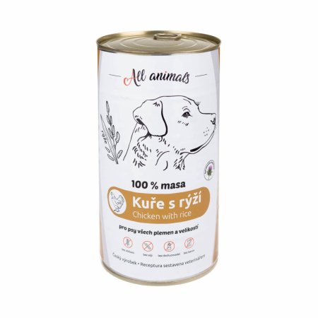 All Animals DOG kuřecí mleté maso s rýží 1200g