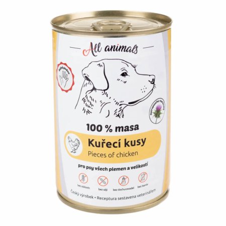 All Animals DOG kuřecí kusy 400g