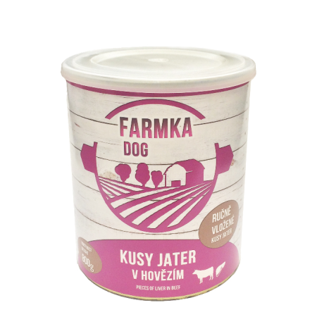 FARMKA DOG masová konzerva s játry 800g