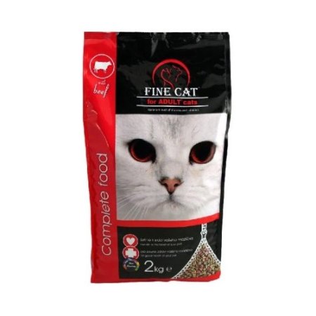 FINE CAT granule pro kočky s hovězím 2kg