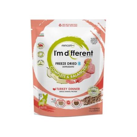 I’M DIFFERENT Turkey DINNER, mrazem sušené raw krmivo s krůtou, 397 g