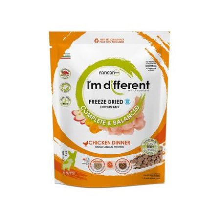 I’M DIFFERENT Chicken DINNER, mrazem sušené raw krmivo s kuřetem, 156 g