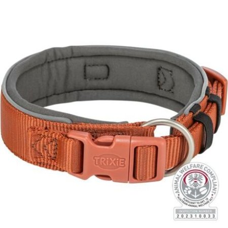 Trixie PREMIUM obojek EXTRA široký, rezavá/grafit 53-62 cm/50 mm